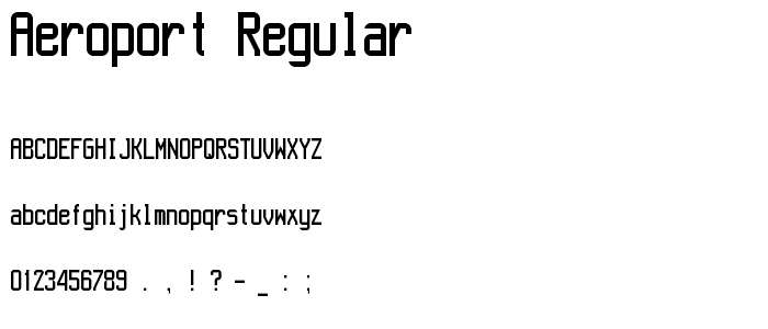 Aeroport Regular font